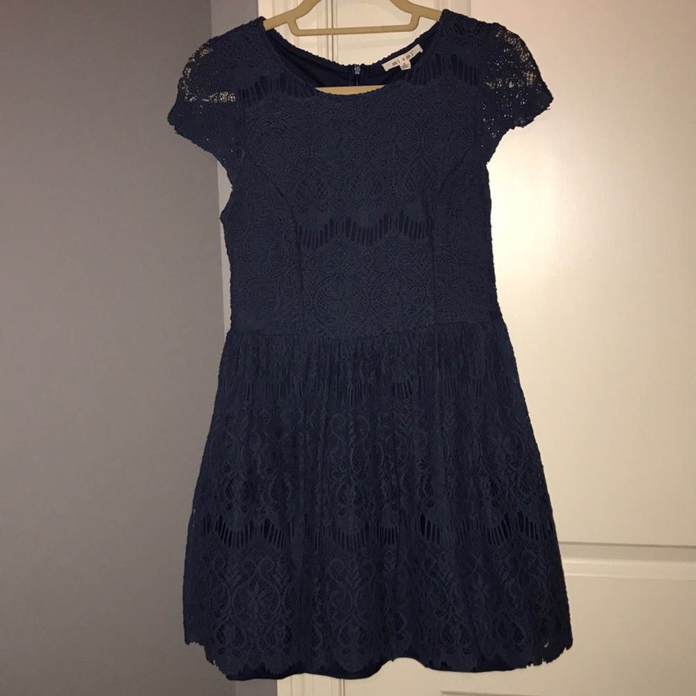 Navy lace dress